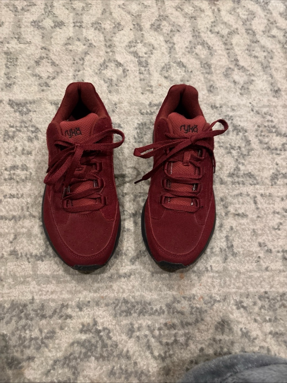 Ryka Men's Deep Burgundy Lace-Up Sneakers